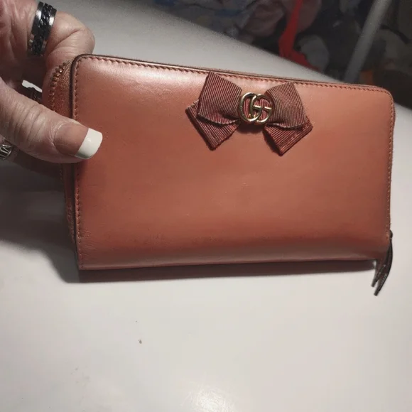Gucci vintage "marmont bow" leather wallet - Picture 3 of 11